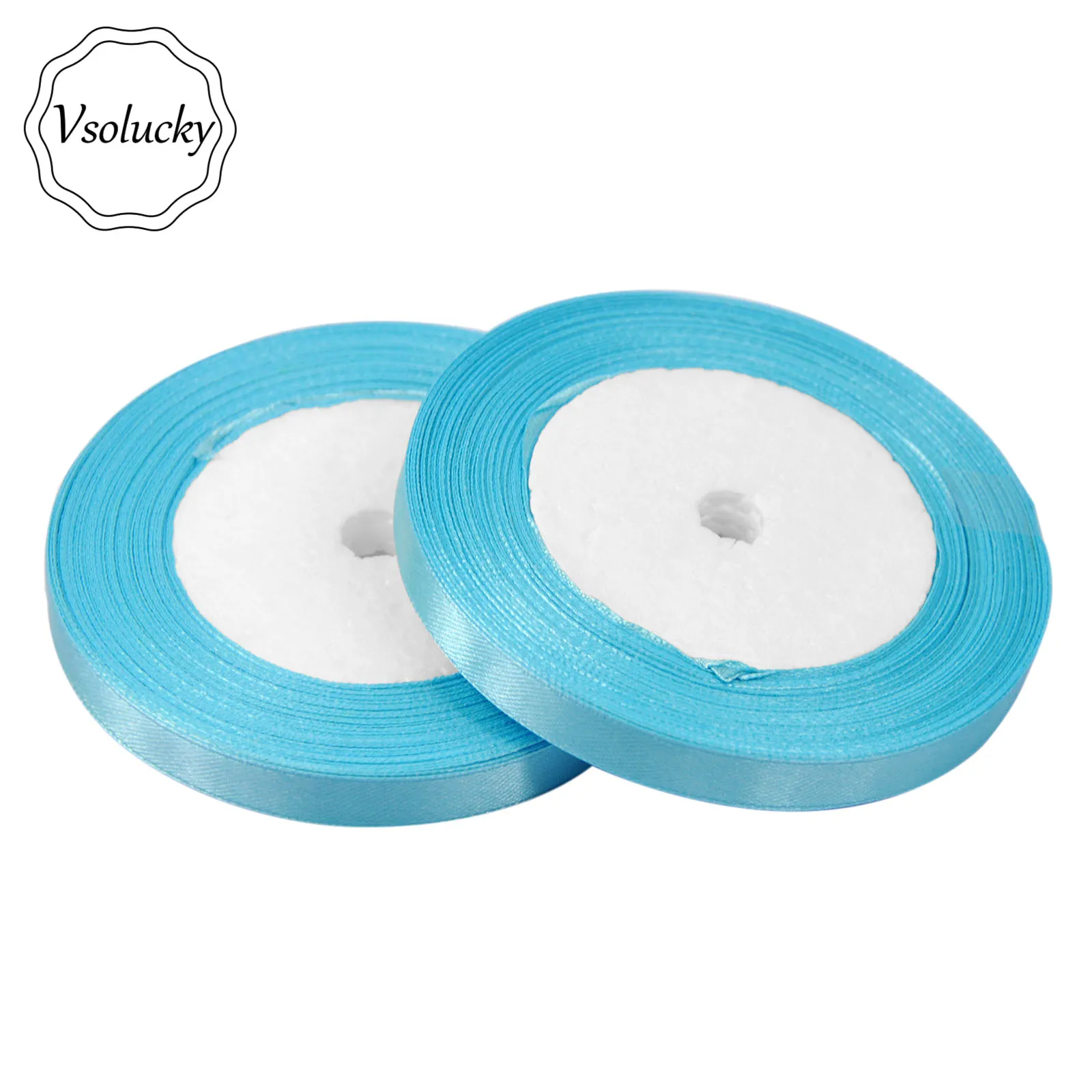 Turquoise 22 метра, 25 ярдов, шелковая атласная лента 1/"(6 мм), украшение для дома, свадьбы, вечеринки, подарочная упаковка, сделай сам, ремесло, Рождество, год - Цвет: Turquoise
