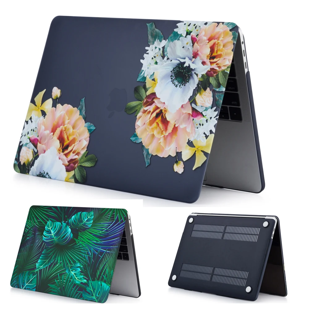 Цветочный корпус с рисунком защитный жесткий чехол сумка для Apple Mac Macbook Air 11 13 Pro
