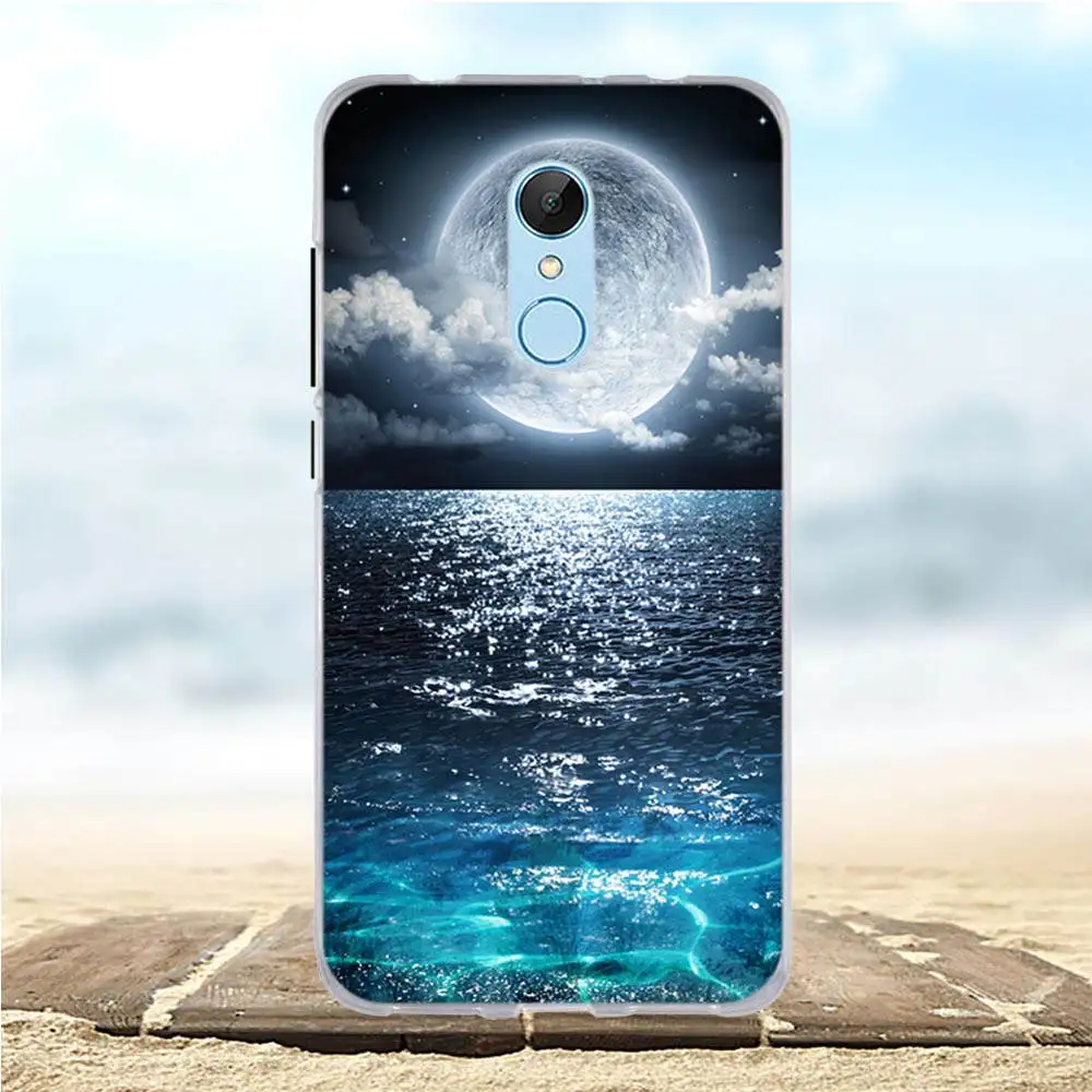 Для Funda Xiaomi Redmi 5 7 &quotчехол Цветочный Кот Обложка с рисунком для Чехол Милая