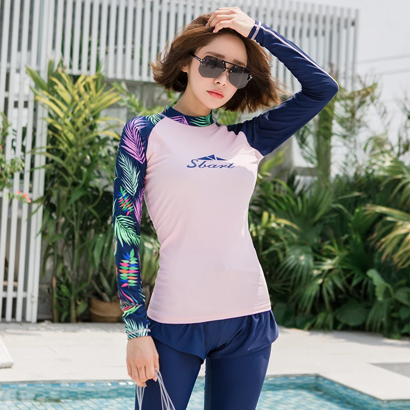 Женская футболка и брюки Rashguards с защитой от ультрафиолета UV 50 + костюм для