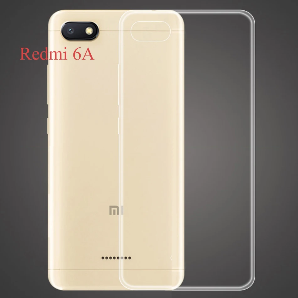 Силиконовый чехол Xaomi redmi 6 pro 6a гелевый Чехол Прозрачная мягкая прозрачная задняя