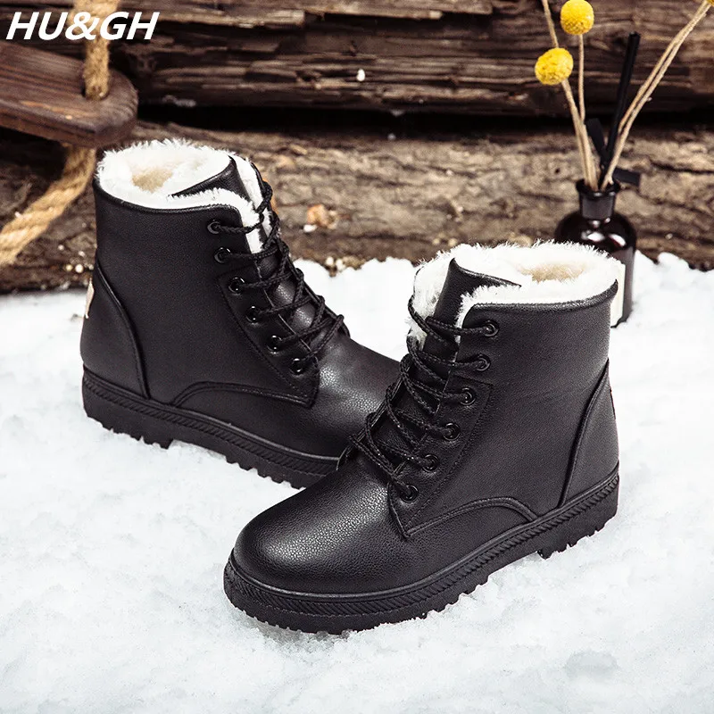 Зимняя мужская обувь 2018 высококачественные кожаные и толстые теплые мужские
