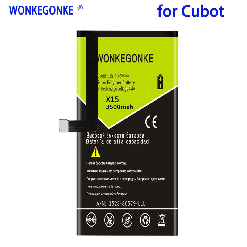 

WONKEGONKE 3500 мАч для батареи Cubot X15 Batterie Bateria высокого качества + номер отслеживания