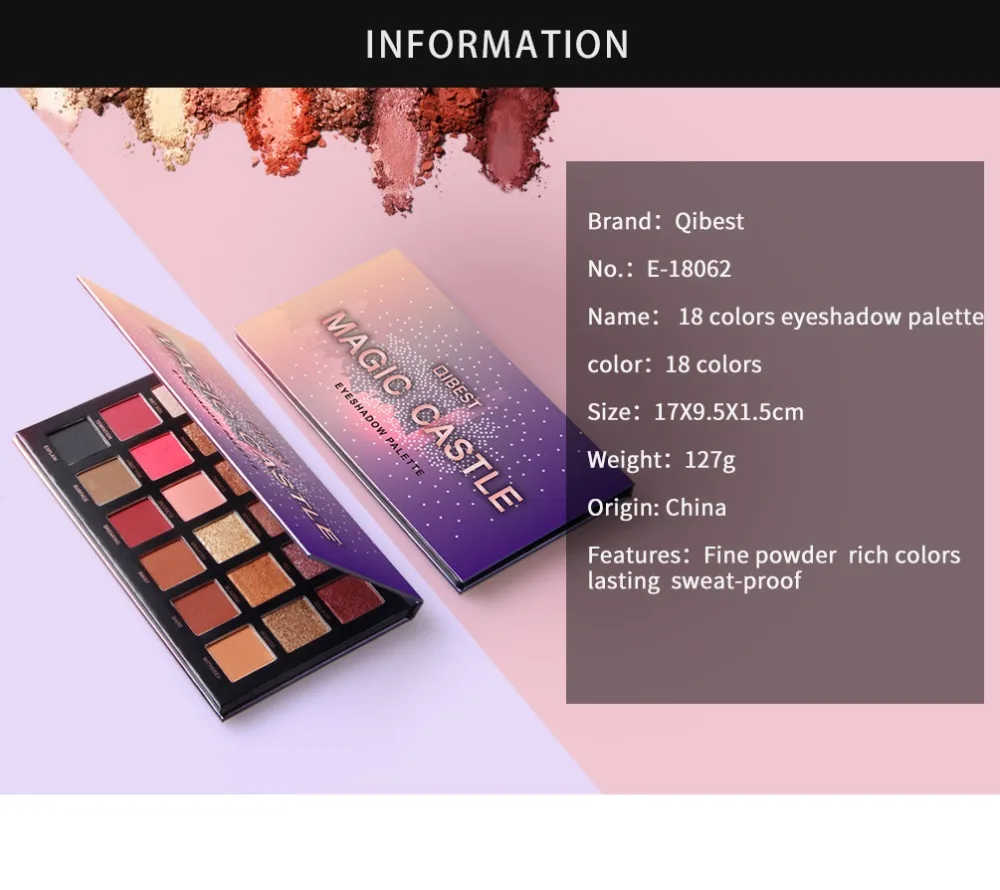 Низкая цена модные тени для век 18 цветов матовое стекло с перламутровым эффектом