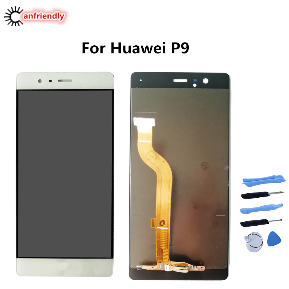 Pantalla LCD de 5,2 "para Huawei P9, montaje de digitalizador con pantalla t&aacute;ctil, Panel de cristal de repuesto para Huawei P9 P 9, reparaci&oacute;n de pantalla LCD, nuevo-0
