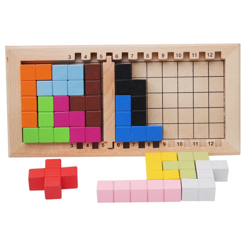 Красочные деревянные Tangram тетрис игра головоломка игрушки для детей дошкольного возраста волшебство раннего образования детские игрушки подарок для детей