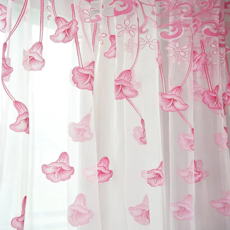 Декоративные окна Cortinas маленький цветок вуаль тюль Morning Glory оконные шторы для