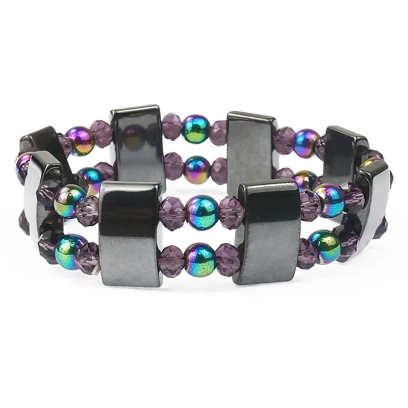 1PC Colorful Magnetite Malachite Many Color Crystal healing Bangle Magnetic Hematite Health Bracelet for women Men Slimming Tool | Красота и
