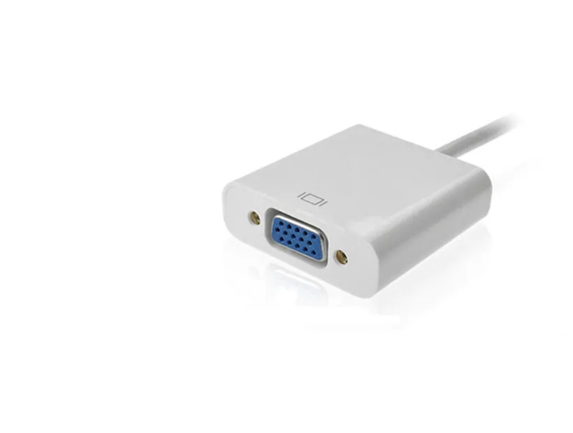 Расширенный 2018 новый компьютерный адаптер Micro USB Белый 1080P HDMI папа к VGA Женский
