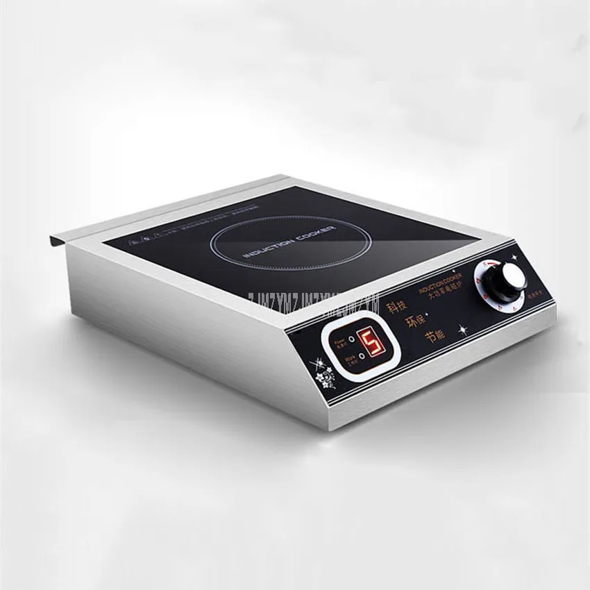 Черный 3500W High Power Commercial Electric Induction Cooker Stir-frying Electric Oven Plate Cooker Black Crystal Panel Cooktop SY3501 - Цвет: Черный
