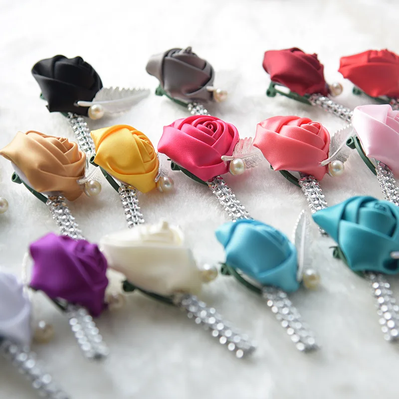 

Artificial Flower brooch Wedding boutonniere Wedding Prom Corsage Groom Bridesmaid Groomsmen Flowers Boutonniere 545