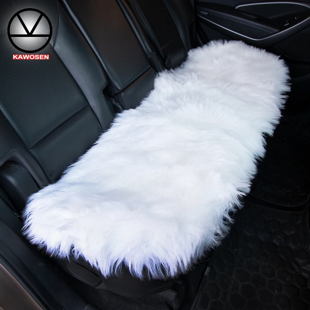 

KAWOSEN Faux Fur Back Car Seat Cover Universal Size For Most Car Artificial Plush Rear Cushion Winter Auto Fur Seat Cover LFFS01