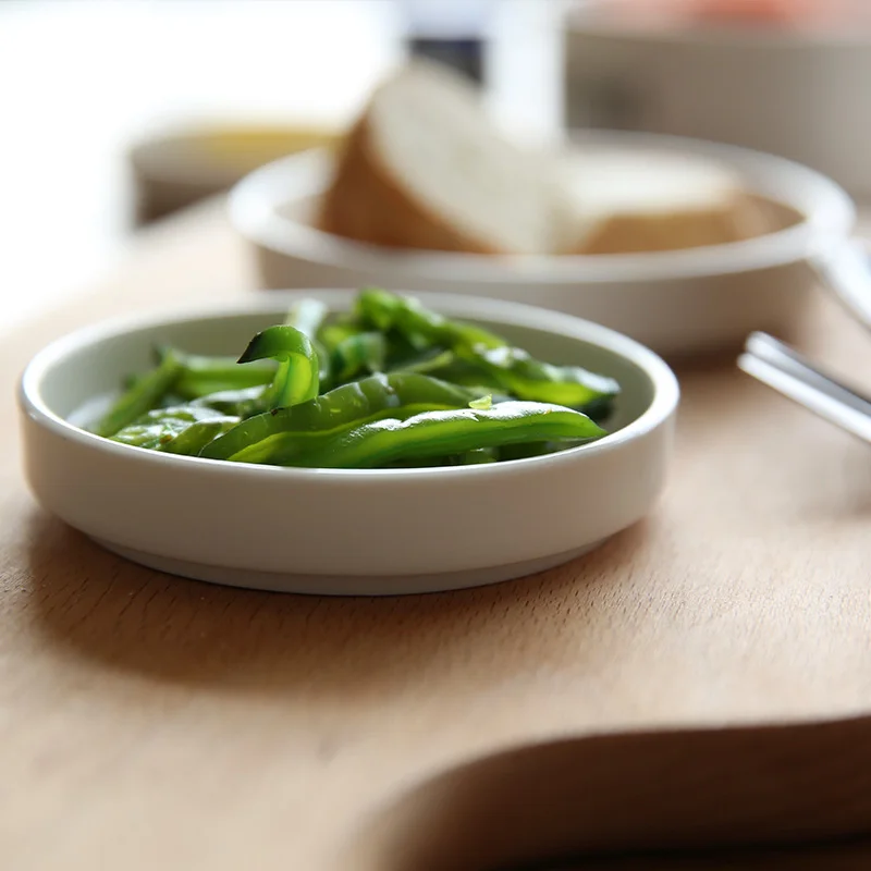 Европейский стиль Короткие многофункциональные белые керамические тарелки для