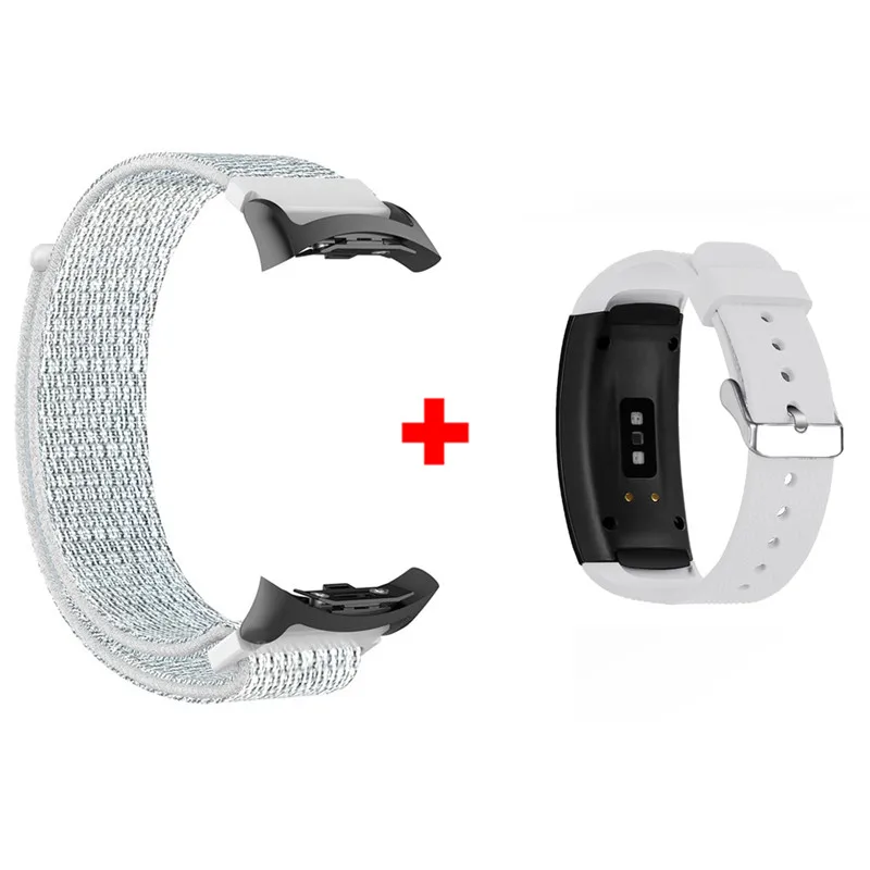 Color7 2 в 1 запястье для samsung gear Fit 2 Pro браслет нейлоновый ремешок для samsung Fit2 SM-R360 Смарт часы gear Fit2 Pro ремешок - Цвет: Color7