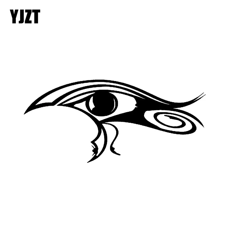

YJZT 14.3*6.6CM Interesting Tribal Eye Decor Silhouette Car Sticker Vinyl Motorcycle Accessories C12-0512