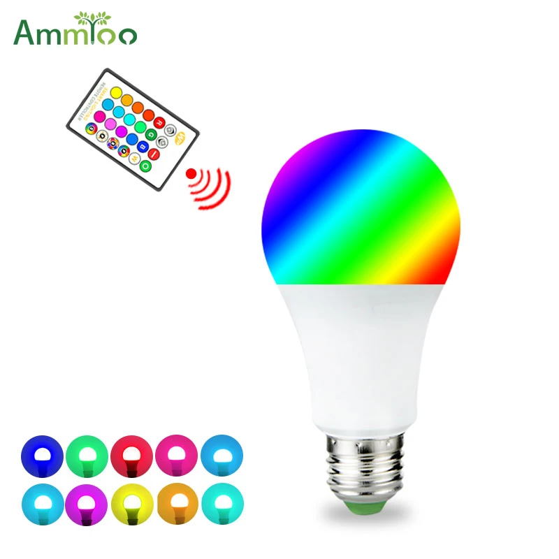 

5W RGB Led Stage Light Lamp AC 85-265V Bombillas Led Luces Discoteca E27 Dimmable 16 colors Party Lights For Home DJ Bar Decor