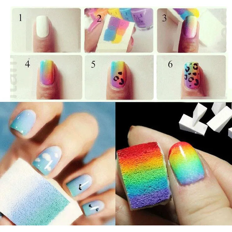 Bittb 10 шт./компл. салонная губка для творчества и ногтевого дизайна отметка ногтей