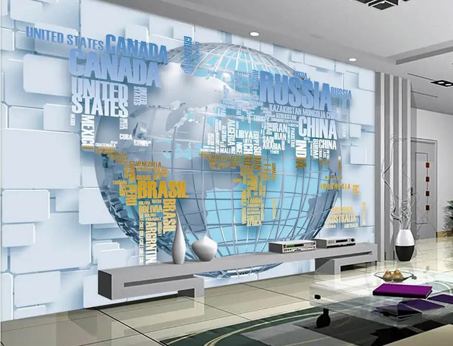 Индивидуальные роскошные обои с английским алфавитом 3d настенные фрески для