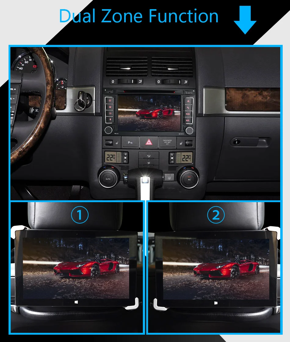 Eunavi 2 Din Android 9 автомобильный dvd-плеер gps Navi для VW/Volkswagen/Touareg/Transporter T5 с Canbus Wifi стерео радио FM DSP RDS