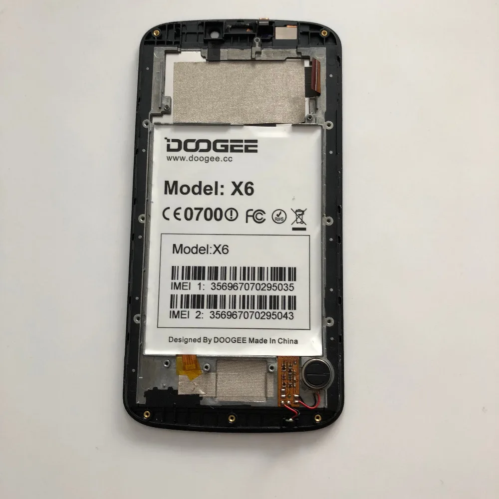 Используется Doogee X6 ЖК-дисплей + сенсорный экран рамка дигитайзер сборка Замена