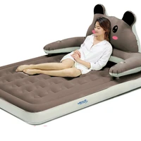 15220322cm air mattress cartoon back mattress home bedroom air bed beach mat inflatable mattress with electric pump