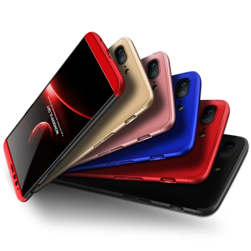 Оригинальный жесткий бронированный чехол для Oneplus 5 5T 3in1 матовый 360 градусов