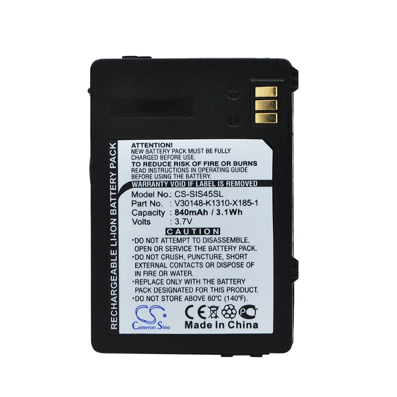 Аккумулятор Cameron Sino для SIEMENS 840 мАч 3618 M45 ME45 S45 S45i 6618 | Мобильные телефоны и