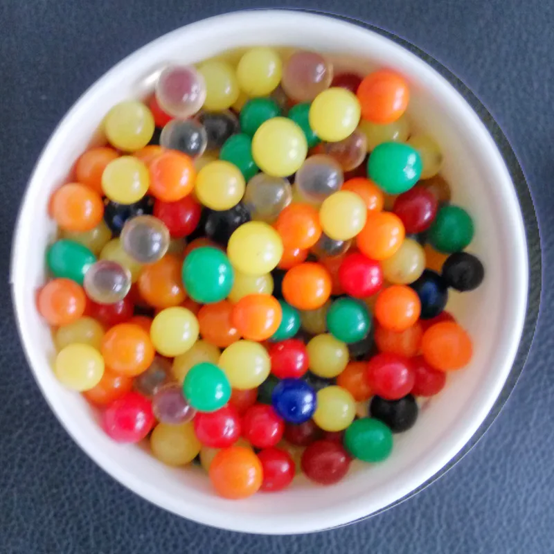 

1kilo about 2500pcs 8mm-10mm Spherical big Crystal Soil Water Beads Mud Grow Up Magic Jelly Balls plant Wedding Home decoration