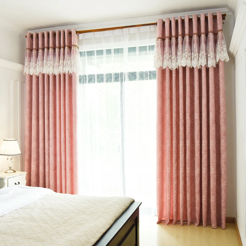 Сделанные на заказ роскошные красивые занавески принцессы для спальни девочки