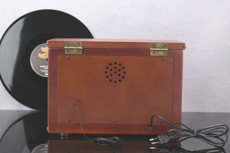 Ретро деревянная коробка CD-плеер с радио/MP3/USB диск/пульт дистанционного управления для украшения домашнего интерьера