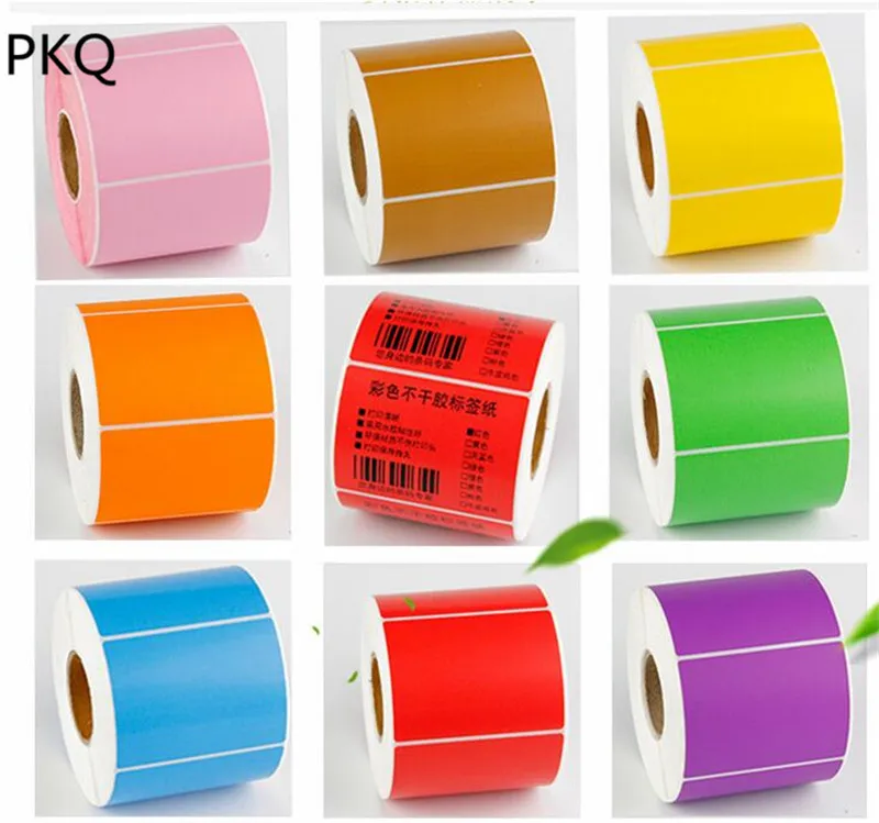 30*20mm sticker Self Adhesive Sticky colorful Label Blank Stickers Note Tags Craft Copper paper sticker thermal 1400 pcs/Roll