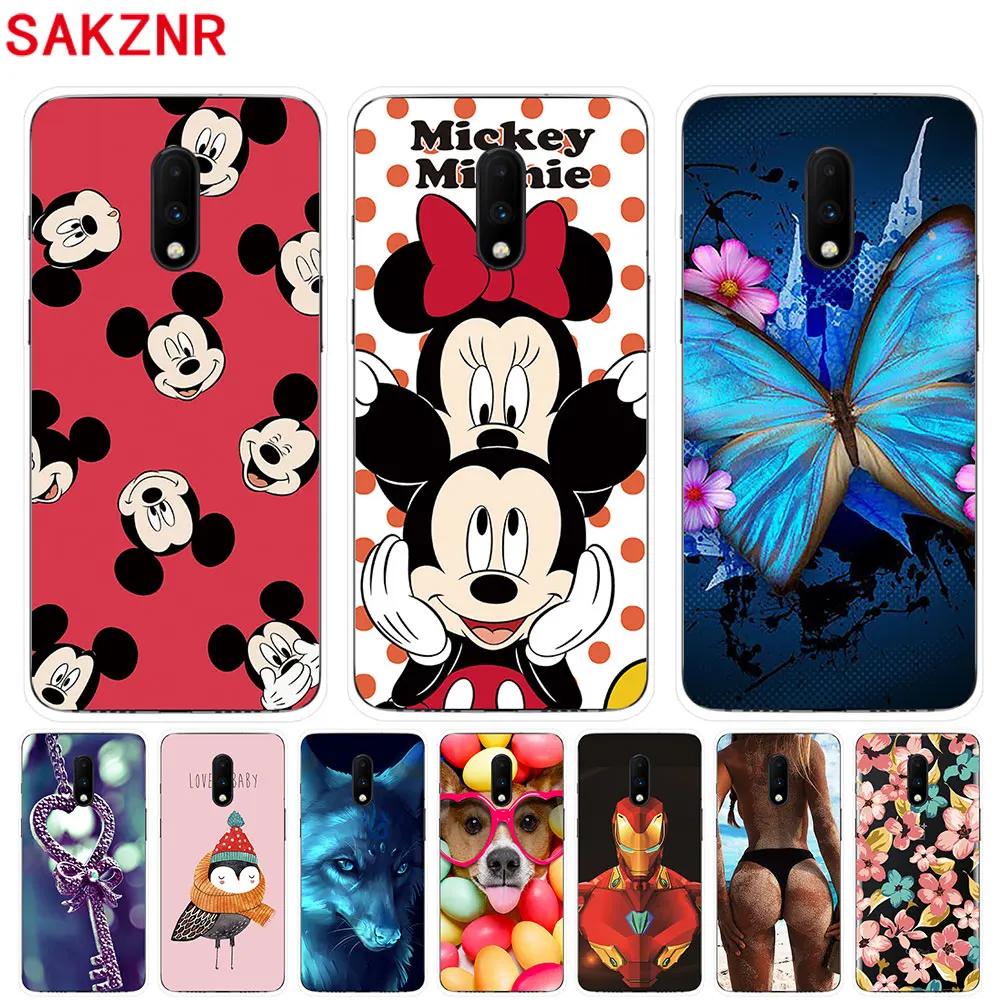 Soft Silicone Case For Oneplus 7 Cases 6.41 inch Transparent Phone Back Cover Couqe |