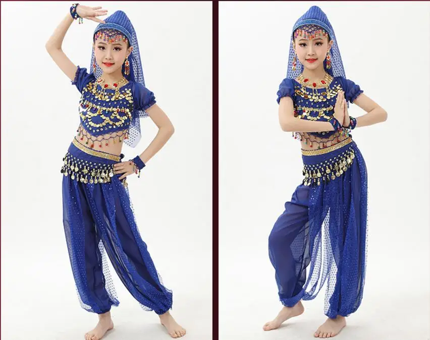 Новое поступление детская одежда для танца живота девочек костюм индийских
