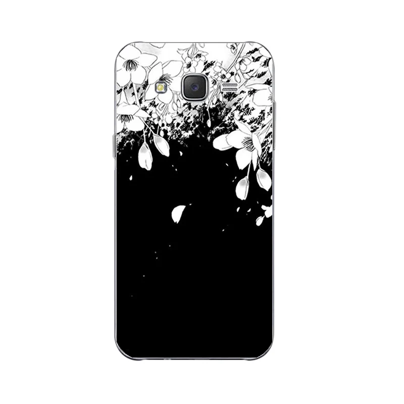 Силиконовый чехол s для samsung Galaxy S7 чехол для телефона для Galaxy J5 J7 оболочка для S7 Edge задняя крышка черный и белый узор Coque