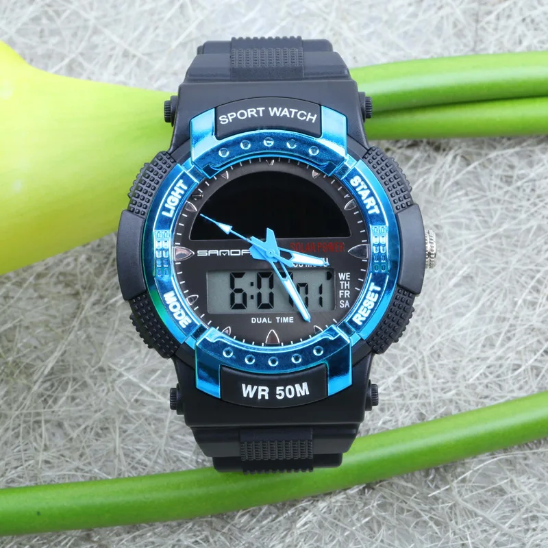 SANDA водонепроницаемые мужские и женские спортивные анти-сейсмические наручные