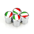 4 X Логотип итальянского флага, Металлические колпачки для клапанов колесных шин, крышки, аксессуары для украшения автомобиля Fiat 500 Abarth 500x 5000L Panda