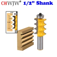 1pc large triple bead columnface molding router bit 12 shank line knife woodworking cutter tenon cutter for woodworking tools
