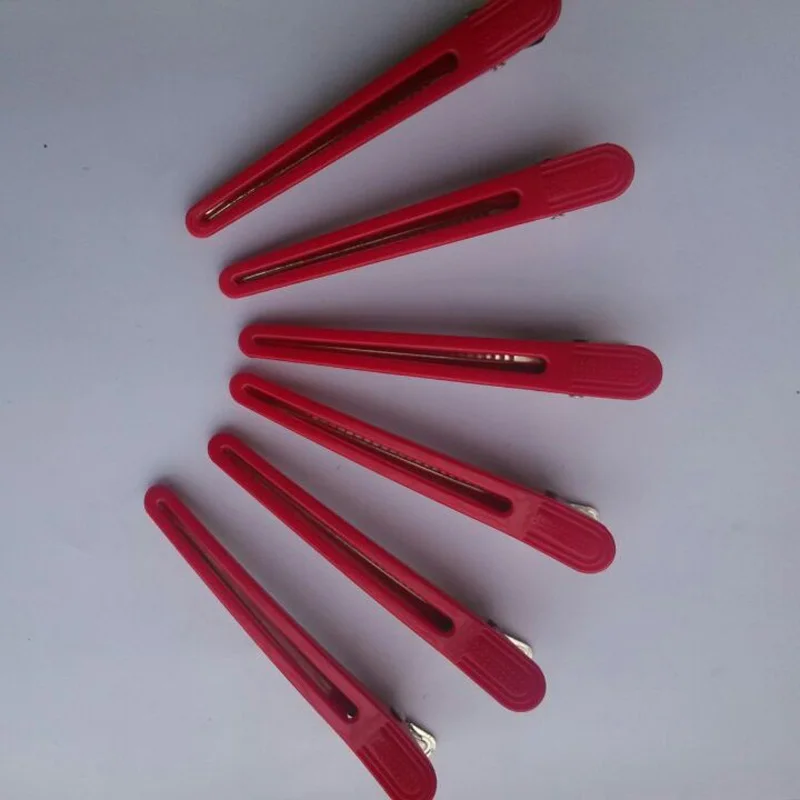 6 шт. Цветные Красные зажимы для волос Профессиональные парикмахерские шпильки