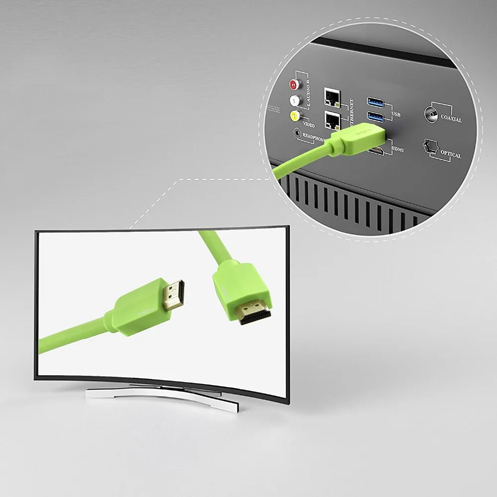 Высокоскоростной кабель совместимый с HDMI 18 Гбит/с 2 0 4K @ 60 Гц для Apple TV Ethernet возврат