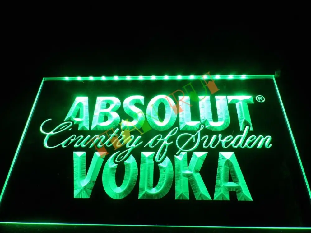 LE025-Absolut Vodka страна ШВЕЦИЯ пива НЕОН БАР СВЕТ вход домашнего декора магазин