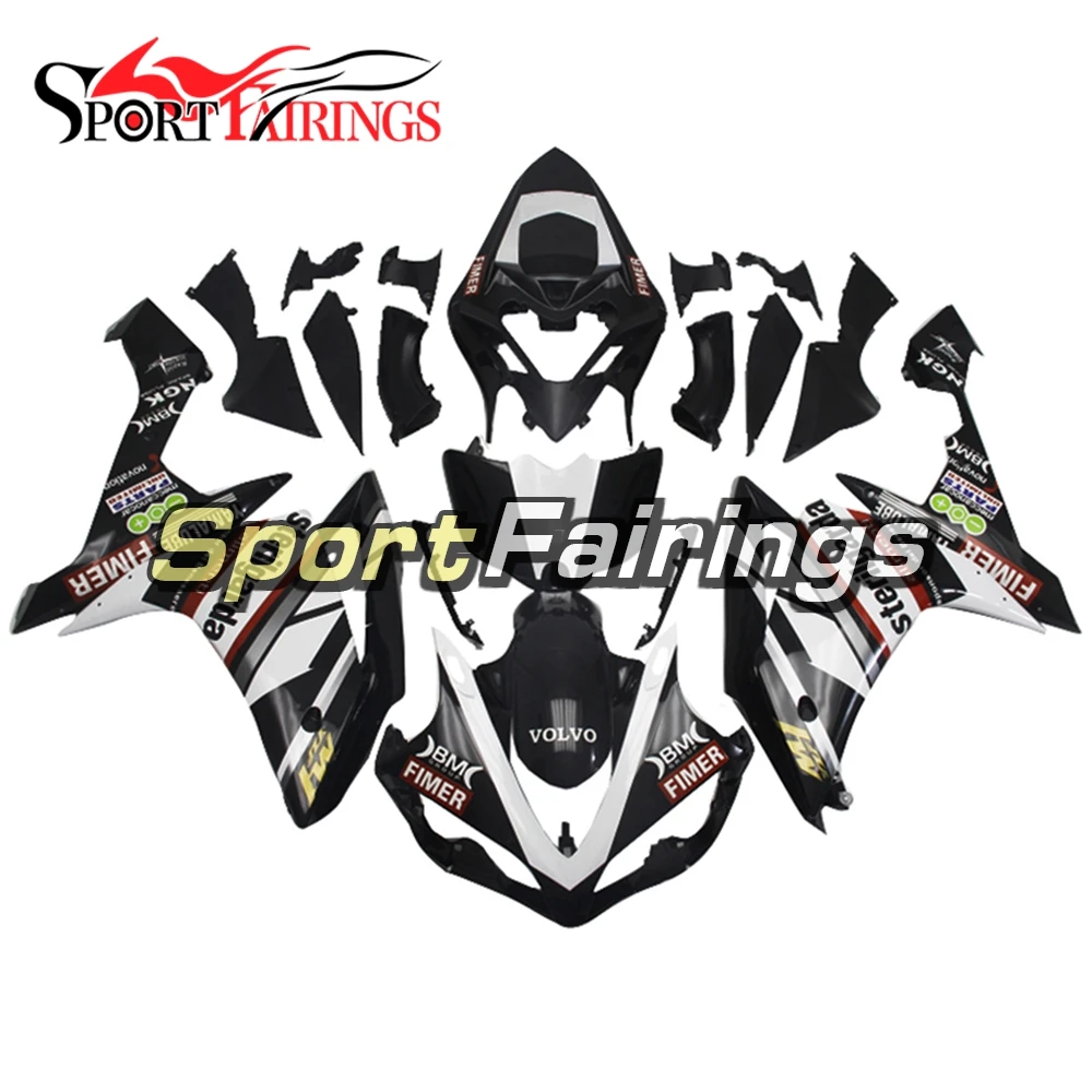 Белый черный Обтекатели для Yamaha YZF1000 R1 2007 2008 07 08 Корпус Комплект фитинги корпус