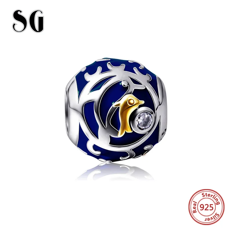 P6113 Fit pandora браслет подвеска Подвески Серебро 925 античный семейный цвет Эмаль Девушка амулеты ангелы бусины ювелирные изделия для любви - Цвет: P6113
