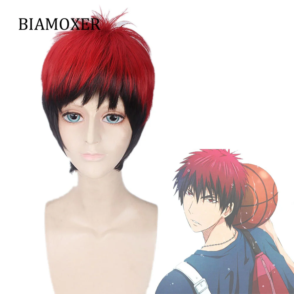 Мужской парик 8 дюймов Kuroko без баскетбола красные черные парики с эффектом омбре