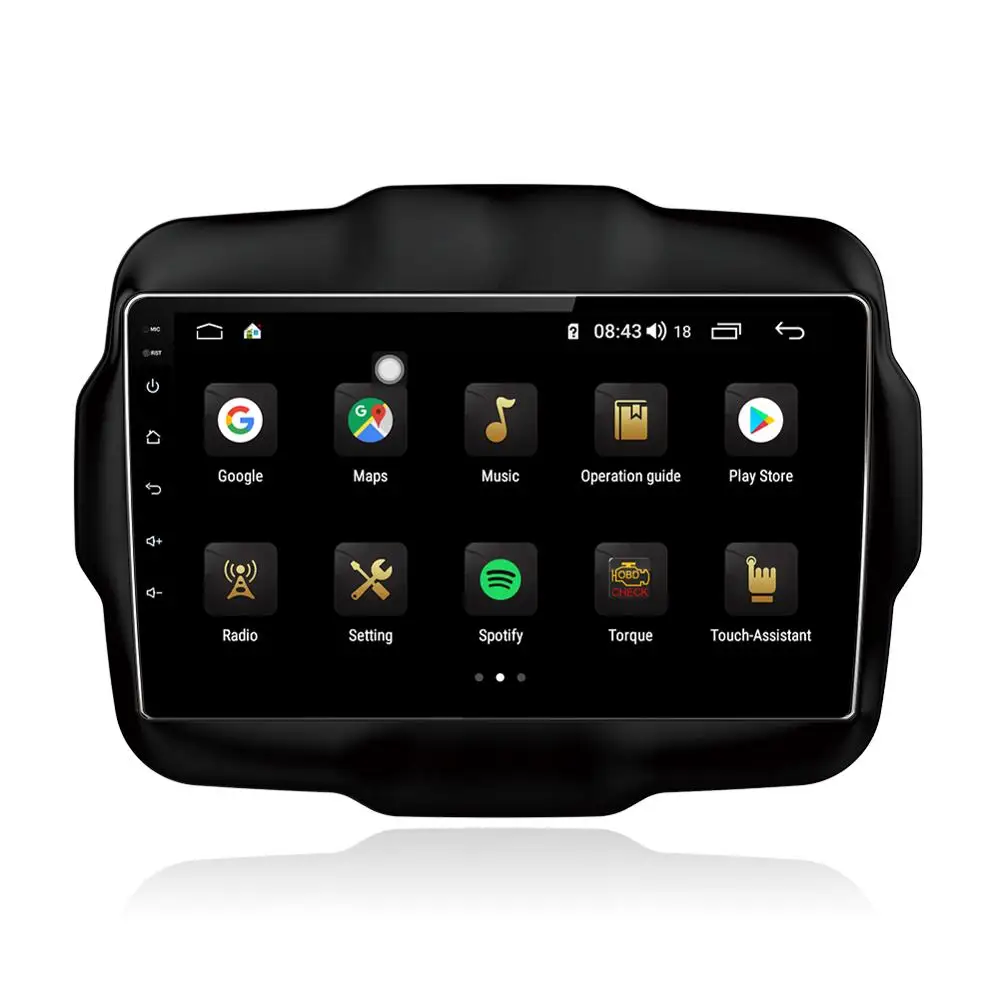 STAPON 9 дюймов для jeep renegade 2016 Android 8 1 4GBRAM + 64GBROM ips DSP 4G Автомобильный мультимедийный