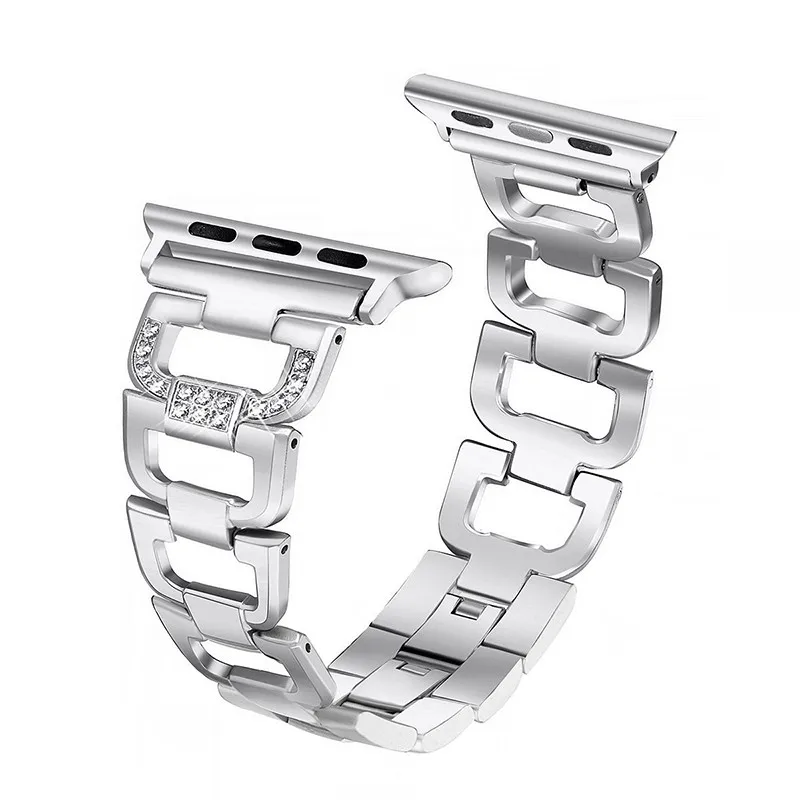 Ремешок из нержавеющей стали для Apple Watch Band черный/серебристый/розовый/золотистый