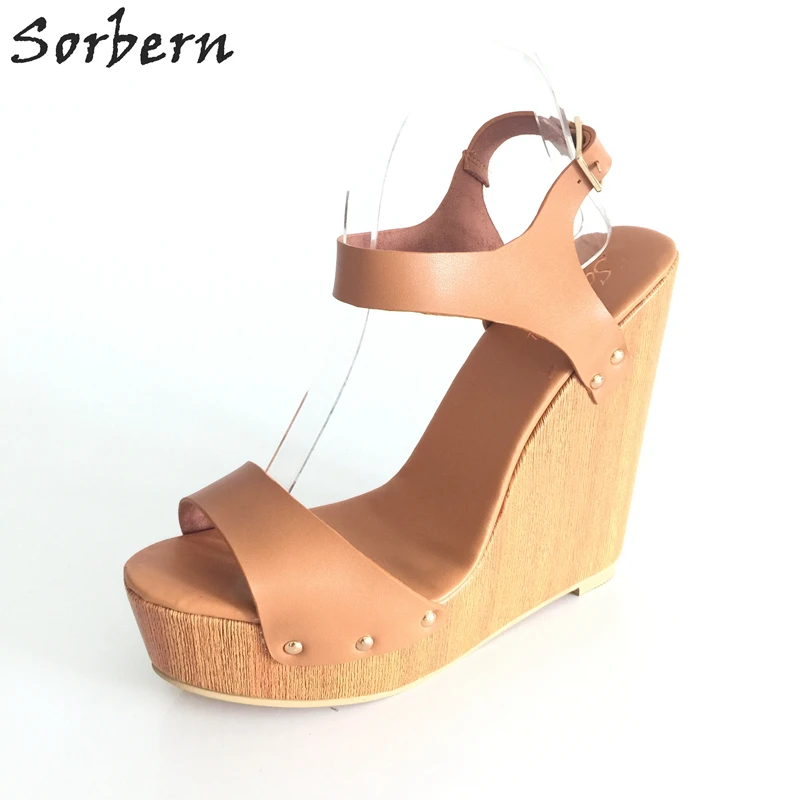 

Brown Wedge Heels Women Sandals Wholesale China Shoes Womens Shoes Model For Women Platform Heels Open Toe Real Images Sandal