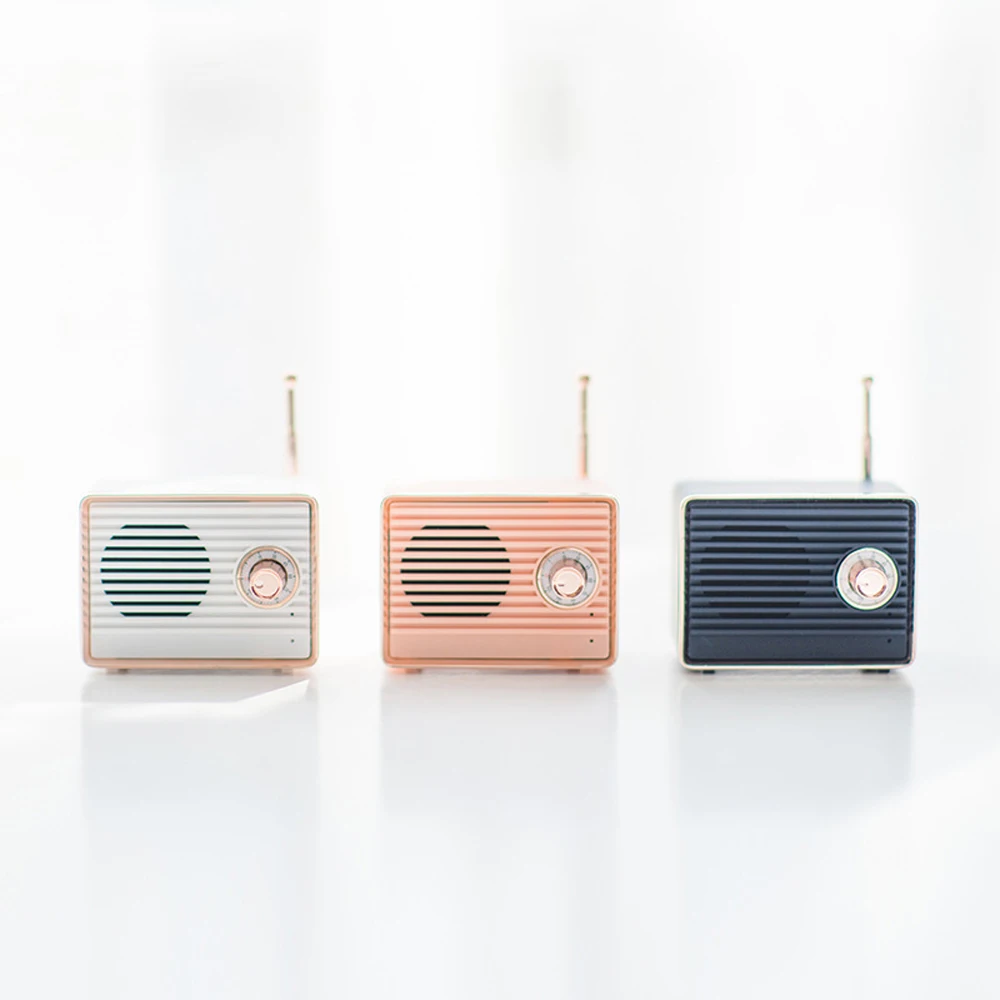 Портативный мини динамик в винтажном стиле с Bluetooth MP3 радио музыка FM громкая связь
