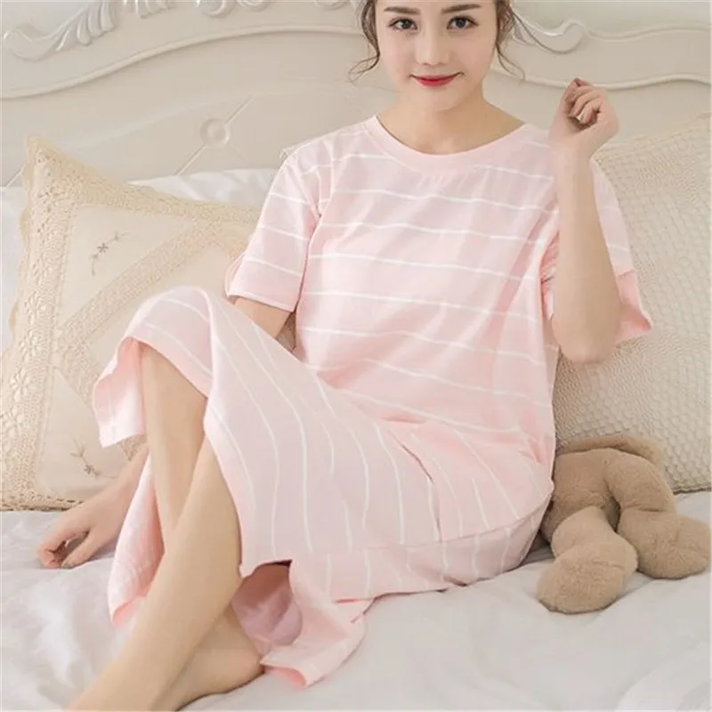 

2018 new tops ladies nightgown summer spring women loose sleepwear fashion female Sweet Girl Lounge Cute Nightdress AD0211