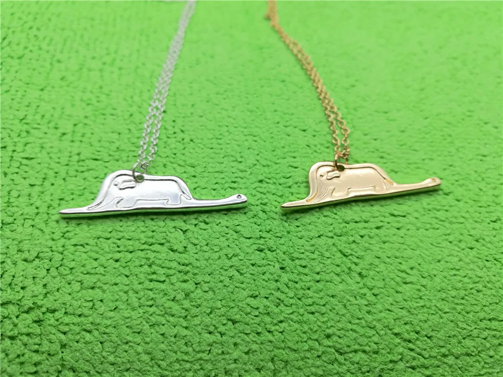 Baby Elephant in Snake Necklace Little Le Petit Prince Story Cartoon Image Cute Animal charm Necklaces jewelry | Украшения и