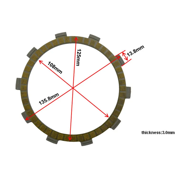 Запчасти для двигателя мотоцикла комплект фрикционных пластин сцепления Honda VF750C2